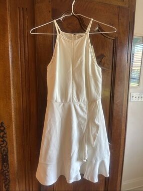Speechless Cream Halter Mini Dress